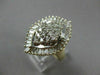 ESTATE LARGE 1.20CT ROUND & BAGUETTE DIAMOND 14K WHITE & YELLOW GOLD RING #22917
