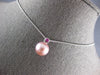 .09CT AAA RUBY & AAA PINK SOUTH SEA PEARL 14KT WHITE GOLD BEZEL FLOATING PENDANT