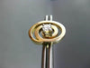 ESTATE DIAMOND 14KT YELLOW GOLD OVAL ETOILE SOLITAIRE EARRINGS E/F VVS #23018