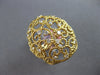 EXTRA LARGE 1.65CT DIAMOND 14KT YELLOW GOLD OPEN FILIGREE ETOILE DOME SHAPE RING