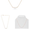 ESTATE .08CT DIAMOND 14KT ROSE GOLD ROUND HAPPY FACE BAR ADJUSTABLE FUN NECKLACE