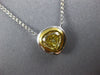 1.12CT FANCY YELLOW DIAMOND 18KT 2 TONE GOLD PEAR SHAPE SOLITAIRE LOVE NECKLACE