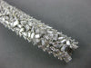 LARGE 13.86CT DIAMOND 18KT WHITE GOLD 3D CLUSTER GRADUATING CUFF TENNIS BRACELET