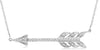 ESTATE .10CT DIAMOND 14KT WHITE GOLD 3D ARROW TO YOUR HEART LOVE NECKLACE