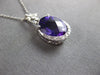 2.38CT DIAMOND & AAA AMETHYST 14KT WHITE GOLD OVAL & ROUND FUN FLOATING PENDANT