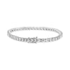 ESTATE LARGE 6.0CT DIAMOND 14KT WHITE GOLD 3D CLASSIC ROUND TENNIS BRACELET