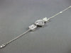 .45CT DIAMOND 18K WHITE GOLD 3D SQUARE INVISIBLE TRIANGULAR BY THE YARD BRACELET