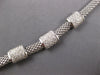 .75CT DIAMOND 14KT WHITE GOLD 3D SQUARE BY THE YARD MESH ITALIAN FUN NECKLACE