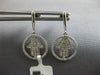 ESTATE .36CT DIAMOND 14KT WHITE GOLD 3D LUCKY HAMSA CHAMSA FUN HANGING EARRINGS