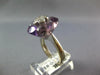 LARGE 2.31CT DIAMOND & AAA AMETHYST 18KT WHITE GOLD 3D FLOWER CLASSIC FUN RING