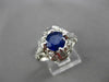 ANTIQUE 1.77CT OLD MINE DIAMOND & AAA SAPPHIRE PLATINUM COCKTAIL RING #11183