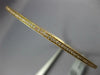 LARGE .96CT DIAMOND 18K YELLOW GOLD 3D CLASSIC 2MM ETERNITY LOVE BANGLE BRACELET