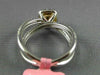 ESTATE 1.24CT WHITE & BROWNISH ORANGE DIAMOND 18KT WHITE & ROSE GOLD LOVE RING