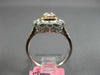 GIA WIDE 1.51CT MULTI COLOR DIAMOND 18K WHITE & ROSE GOLD FLOWER ENGAGEMENT RING