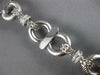 ESTATE LARGE 1.42CT DIAMOND 18K 2 TONE GOLD 3D LOVE KNOT ITALIAN LOVE BRACELET