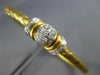 ESTATE .45CT DIAMOND 14K YELLOW GOLD CLASSIC CIRCULAR WOVEN PAVE BANGLE BRACELET