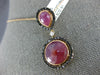 7.73CT BLACK DIAMOND & AAA SLICED RUBY 18KT ROSE GOLD CIRCULAR TEAR DROP PENDANT