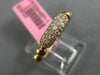 ESTATE .32CT PINK DIAMOND 18KT ROSE GOLD THREE ROW PAVE WEDDING ANNIVERSARY RING