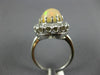 ANTIQUE LARGE 2.75CT DIAMOND & AAA OPAL 14KT WHITE GOLD 3D PEAR SHAPE RING #1049