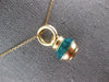 ESTATE LARGE GREEN ENAMEL 14KT YELLOW GOLD 3D JAR FUN CHARM PENDANT #27411