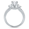 ESTATE 1.0CT DIAMOND 14K WHITE GOLD 3D CLASSIC ROUND THREE STONE ENGAGEMENT RING