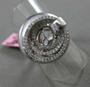 ESTATE LARGE .39CT DIAMOND 18KT WHITE GOLD 3D HANDCRAFTED MULTI CIRCULAR RING