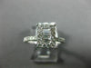 ESTATE .63CT ROUND & BAGUETTE DIAMOND 18KT WHITE GOLD RECTANGULAR PROMISE RING