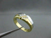 ESTATE .25CT DIAMOND 14KT TWO TONE GOLD DOUBLE SIDED GYPSY MENS RING #10288