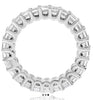 2.59CT DIAMOND 18K WHITE GOLD ASSCHER CUT SHARED PRONG ETERNITY ANNIVERSARY RING