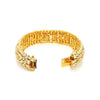 EXTRA LARGE 26.12CT MULTI COLOR DIAMOND 18KT YELLOW GOLD 3D CUFF TENNIS BRACELET