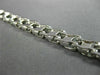 ESTATE LONG WIDE 14K WHITE GOLD HANDCRAFTED DOUBLE DESIGN ITALIAN BRACELET 22775
