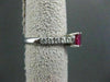 ESTATE WIDE 1.47CT DIAMOND & AAA RUBY 14K WHITE GOLD LUCIDA ENGAGEMENT RING #122