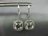 ESTATE 1.83CT AAA MORGANITE 14K WHITE GOLD 3D CUSHION LEVERBACK HANGING EARRINGS