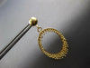 ESTATE 14KT YELLOW GOLD 3D OVAL CHANDELIER FUN HANGING EARRINGS
