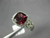 ESTATE WIDE 3.0CT DIAMOND & AAA RHODOLITE 14K ROSE GOLD INFINITY ENGAGEMENT RING