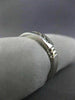 ESTATE WIDE .25CT DIAMOND 14KT WHITE GOLD 7 STONE WEDDING ANNIVERSARY RING #1198