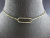 ESTATE .62CT DIAMOND 14KT YELLOW GOLD 3D CLASSIC OPEN OVAL LINK LOVE NECKLACE