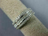 ESTATE WIDE 1.42CT DIAMOND 18KT WHITE GOLD 3D ROUND & PRINCESS ANNIVERSARY RING