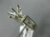 1.60CT DIAMOND PLATINUM ROUND PRINCESS BAGUETTE SEMI MOUNT ENGAGEMENT RING 13900