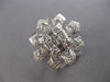 EXTRA LARGE 3.17CT DIAMOND 18KT WHITE GOLD ROUND & BAGUETTE STAR COCKTAIL RING