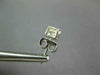 ESTATE .43CT DIAMOND 14KT WHITE GOLD 3D PRINCESS SQUARE STUDS EARRINGS #1785