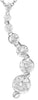 .33CT DIAMOND 14K WHITE GOLD 3D CLASSIC GRADUATING JOURNEY LOVE FLOATING PENDANT