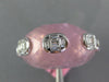 LARGE 25.19CT DIAMOND & AAA PINK QUARTZ DOME SHAPE 18KT WHITE GOLD OVAL FUN RING