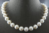 ESTATE LARGE AAA SOUTH SEA PEARL 14KT WHITE GOLD 3D CLASSIC LOVE NECKLACE #27951