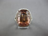EXTRA LARGE 18.7CT DIAMOND & AAA PINK TOURMALINE 14KT WHITE GOLD ENGAGEMENT RING