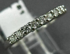 ESTATE .40CT DIAMOND 14K WHITE GOLD SHARE PRONG WEDDING ANNIVERSARY RING 19781