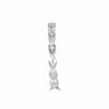 .06CT DIAMOND 18K WHITE GOLD ROUND MARQUISE SHAPE SEMI ETERNITY ANNIVERSARY RING