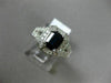 1.30CT DIAMOND & AAA SAPPHIRE 14KT WHITE GOLD 3D HALO FILIGREE ENGAGEMENT RING