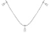 ESTATE .33CT DIAMOND 14KT WHITE GOLD 3D BY THE YARD CHANDELIER FLOATING NECKLACE