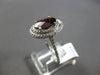 LARGE 3.24CT DIAMOND & AAA GARNET 14KT WHITE GOLD OVAL & ROUND DOUBLE HALO RING
